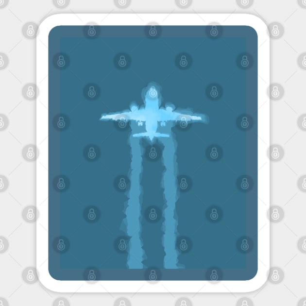 Airplane digital art Sticker by vixfx